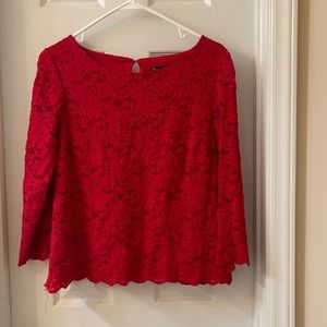 Red Lacey Blouse